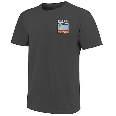 Men's Graphite Oregon State Beavers Comfort Colors Minimal Vista Distressed Graphics T-Shirt