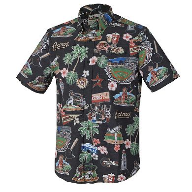 Men's Reyn Spooner Black Houston Astros Scenic Tri-Blend Button-Down Shirt