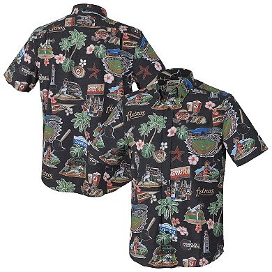 Men's Reyn Spooner Black Houston Astros Scenic Tri-Blend Button-Down Shirt