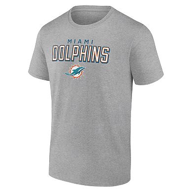 Men's Heather Gray Miami Dolphins Swagger T-Shirt