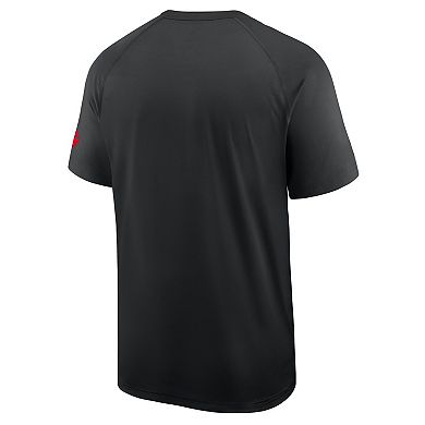 Men's Nike Black Georgia Bulldogs Ready Raglan Premium Performance T-Shirt