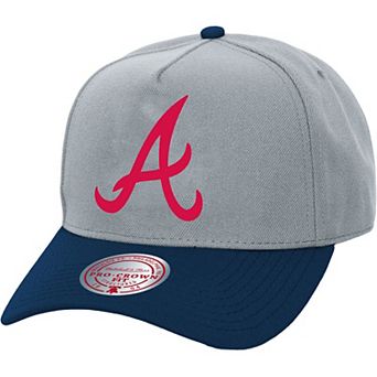 Unisex��Mitchell & Ness Gray Atlanta Braves Basic Pro Adjustable Hat