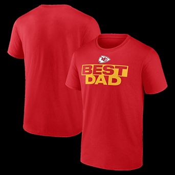 Men's Red Kansas City Chiefs Best Dad T-Shirt