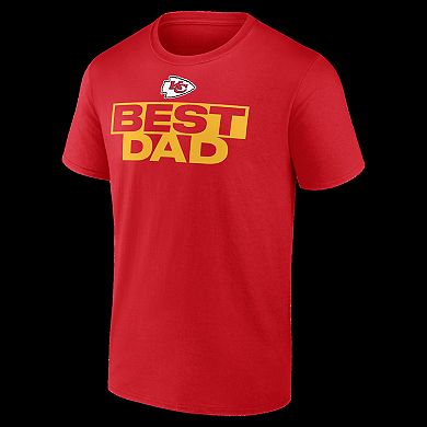 Men's Red Kansas City Chiefs Best Dad T-Shirt
