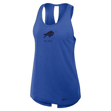 Women's Nike Royal Buffalo Bills Glory Crisscross Performance Tank Top