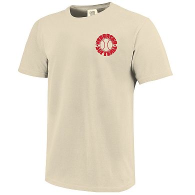 Men's Cream Nebraska Huskers Comfort Colors Softball Phrase T-Shirt