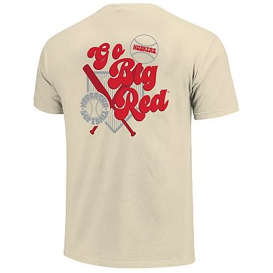 Men's Cream Nebraska Huskers Comfort Colors Softball Phrase T-Shirt