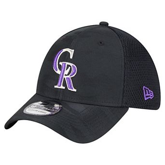 Men's New Era Black Colorado Rockies Subtle Camo 39THIRTY Flex Hat