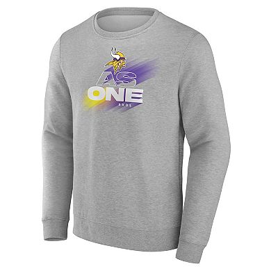 Men's Gray Minnesota Vikings As One Skol Pullover Sweatshirt