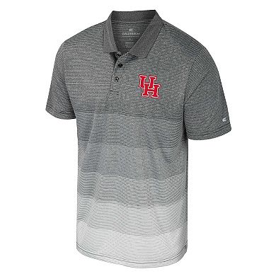 Men's Colosseum Gray Houston Cougars Striped Mesh Polo