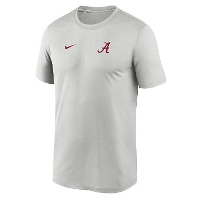 Men's Nike Gray Alabama Crimson Tide 2025 Sideline Small Logo Legend Performance T-Shirt