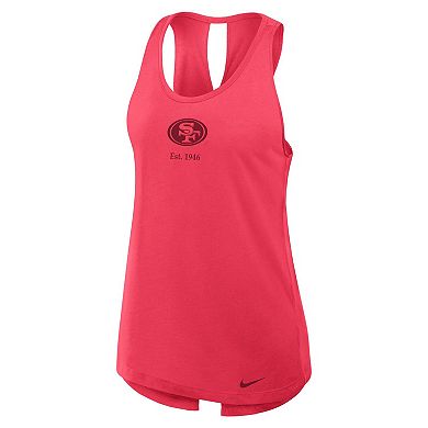 Women's Nike Scarlet San Francisco 49ers Glory Crisscross Performance Tank Top
