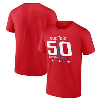 Men's Red Washington Capitals 50th Anniversary T-Shirt