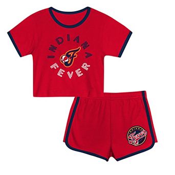 Toddler Outerstuff Red Indiana Fever Double Run T-Shirt & Shorts Set