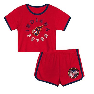 Toddler Outerstuff Red Indiana Fever Double Run T-Shirt & Shorts Set