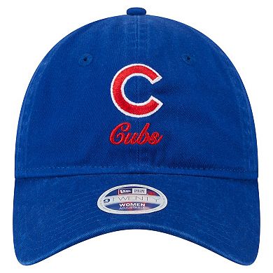 Women's New Era Royal Chicago Cubs Preppy Team 9TWENTY Adjustable Hat