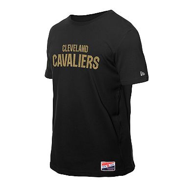 Men's New Era Black Cleveland Cavaliers Premium Wordmark T-Shirt