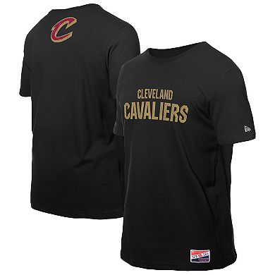 Men's New Era Black Cleveland Cavaliers Premium Wordmark T-Shirt