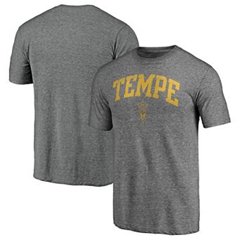 Men's Heather Gray Arizona State Sun Devils Arched City Tri-Blend T-Shirt