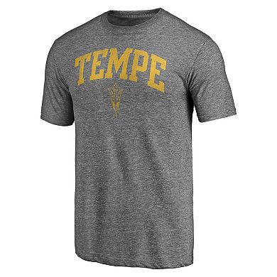 Men's Heather Gray Arizona State Sun Devils Arched City Tri-Blend T-Shirt
