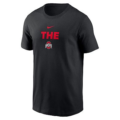 Men's Nike Black Ohio State Buckeyes 2-Hit Stacked T-Shirt