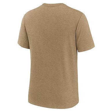 Men's Nike Heather Light Brown Oklahoma Sooners Legacy Arch Tri-Blend T-Shirt