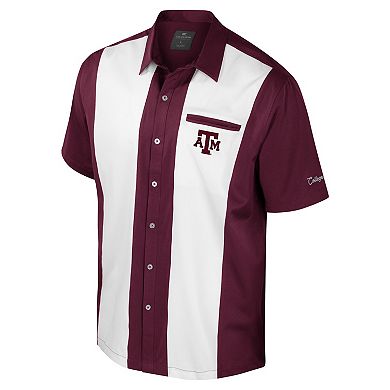 Men's Colosseum Maroon Texas A&M Aggies Strike Bowling Button-Up Shirt
