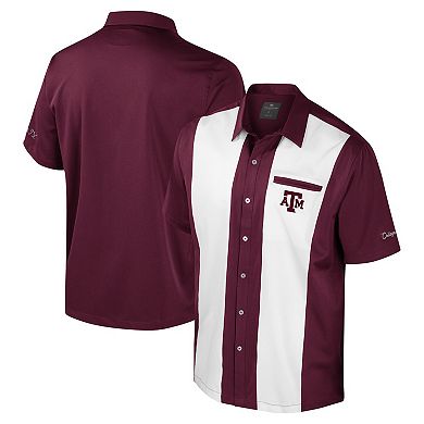 Men's Colosseum Maroon Texas A&M Aggies Strike Bowling Button-Up Shirt