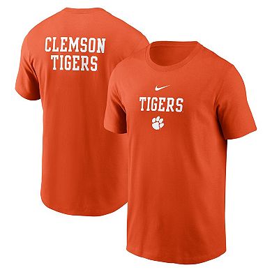Men's Nike Orange Clemson Tigers 2-Hit Stacked T-Shirt