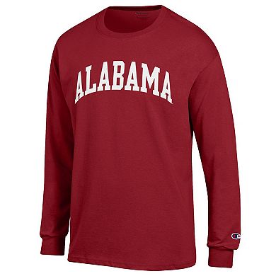 Men's Champion Crimson Alabama Crimson Tide Basic Arch Long Sleeve T-Shirt