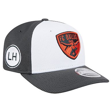 Men's New Era White/Gray FC Dallas 2025 Jersey Hook 9SEVENTY Stretch-Snap Hat