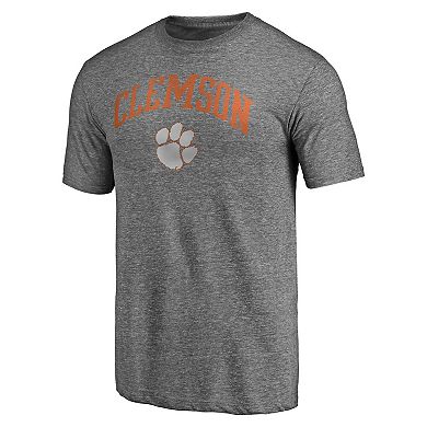 Men's Heather Gray Clemson Tigers Arched City Tri-Blend T-Shirt