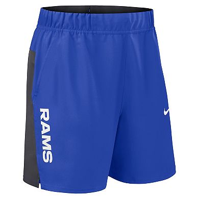 Men's Nike Royal Los Angeles Rams Woven Victory Performance Shorts