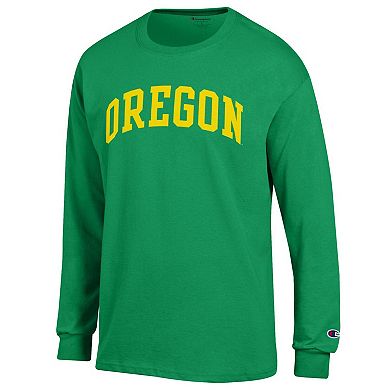 Men's Champion Kelly Green Oregon Ducks Basic Arch Long Sleeve T-Shirt
