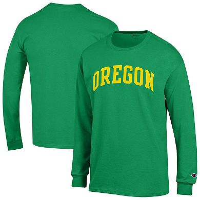 Men's Champion Kelly Green Oregon Ducks Basic Arch Long Sleeve T-Shirt