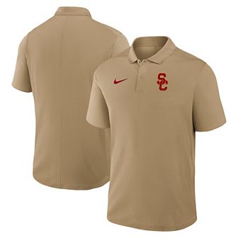 Men's Nike Tan USC Trojans Primetime Victory Primary Logo Performance Polo