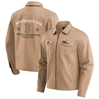 Men's�Darius Rucker Collection by Fanatics Tan Boston Red Sox Distressed Washed Full-Zip Jacket