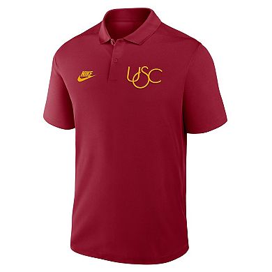 Men's Nike Cardinal USC Trojans Primetime Victory Legacy Vault Logo Performance Polo