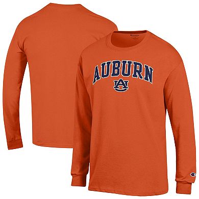 Men's Champion® Orange Auburn Tigers Arch Over Logo Long Sleeve T-Shirt