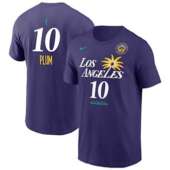 Men's Nike Kelsey Plum Purple Los Angeles Sparks Explorer Edition Name & Number T-Shirt