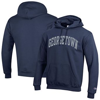 Men's Champion Navy Georgetown Hoyas Basic Arch Fleece Pullover Hoodie