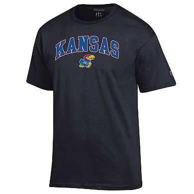 Men's Champion® Black Kansas Jayhawks Arched Logo T-Shirt