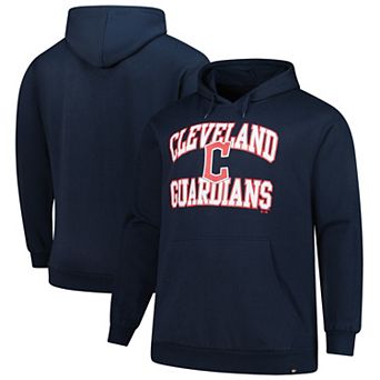 Men's�'47 Navy Cleveland Guardians Big & Tall Velocity Fleece Pullover Hoodie