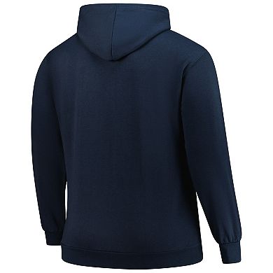 Men's '47 Navy Cleveland Guardians Big & Tall Velocity Fleece Pullover Hoodie