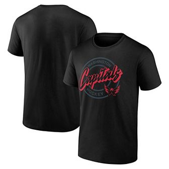 Men's Black Washington Capitals Color Block Puck T-Shirt