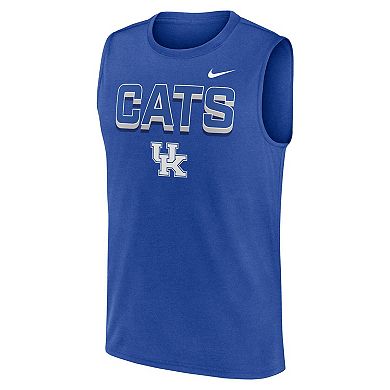 Men's Nike Royal Kentucky Wildcats Primetime Tricode Legend Performance Tank Top