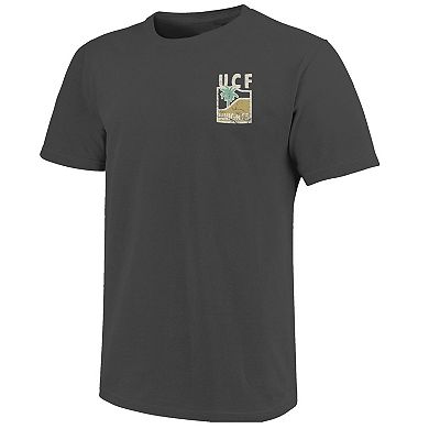 Men's Graphite UCF Knights Comfort Colors Minimal Vista Distressed Graphics T-Shirt