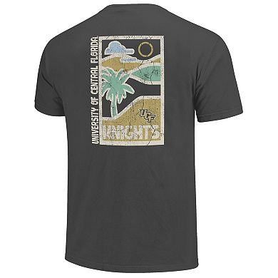 Men's Graphite UCF Knights Comfort Colors Minimal Vista Distressed Graphics T-Shirt