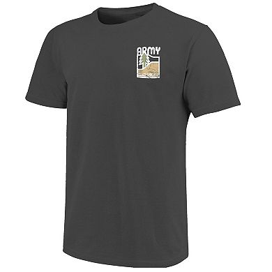 Men's Graphite Army Black Knights Comfort Colors Minimal Vista Distressed Graphics T-Shirt