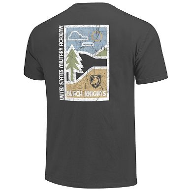 Men's Graphite Army Black Knights Comfort Colors Minimal Vista Distressed Graphics T-Shirt